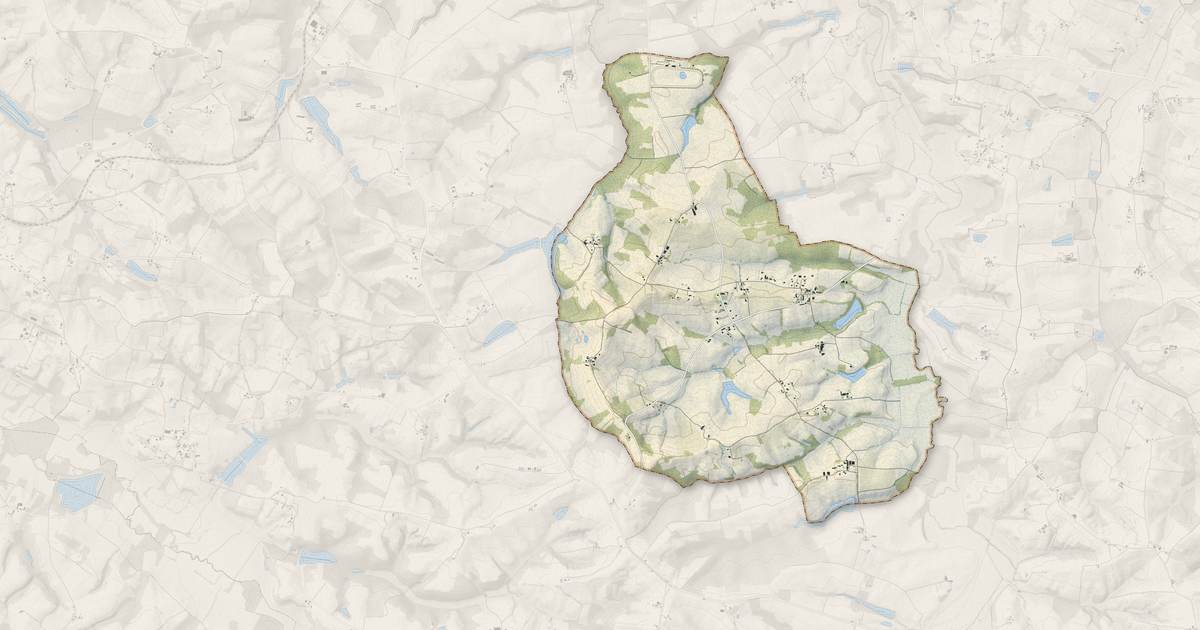 Portrait cartographique de Bascous : relief, eau, forêts, bâti et voies, calculés à partir des données de l'IGN