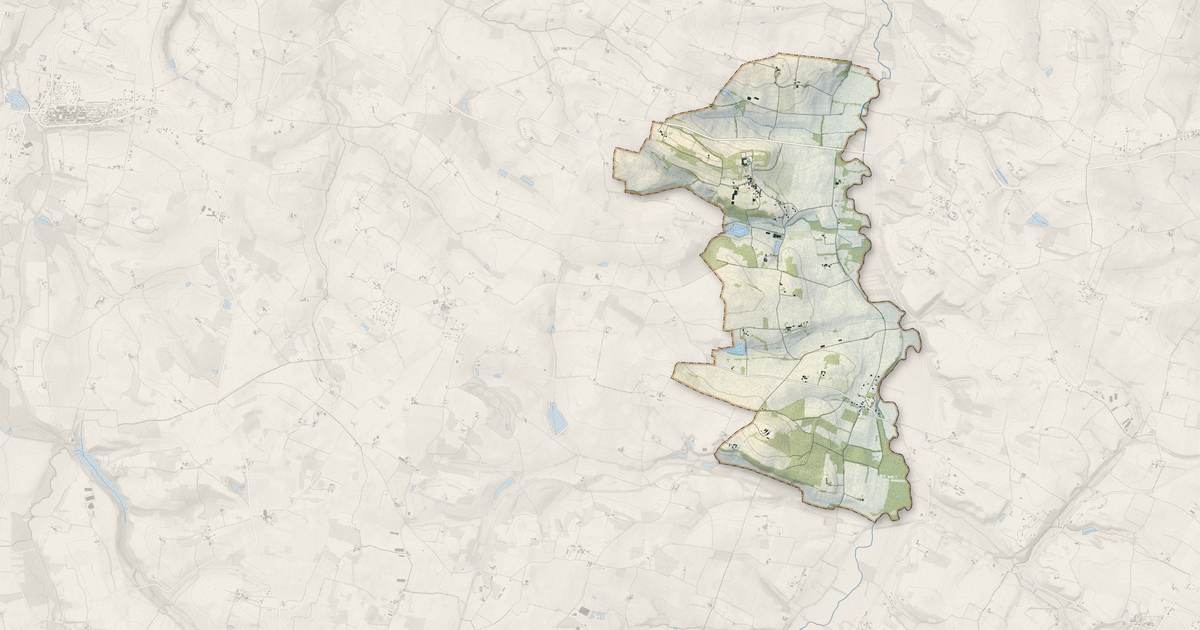 Portrait cartographique de Beaumont : relief, eau, forêts, bâti et voies, calculés à partir des données de l'IGN
