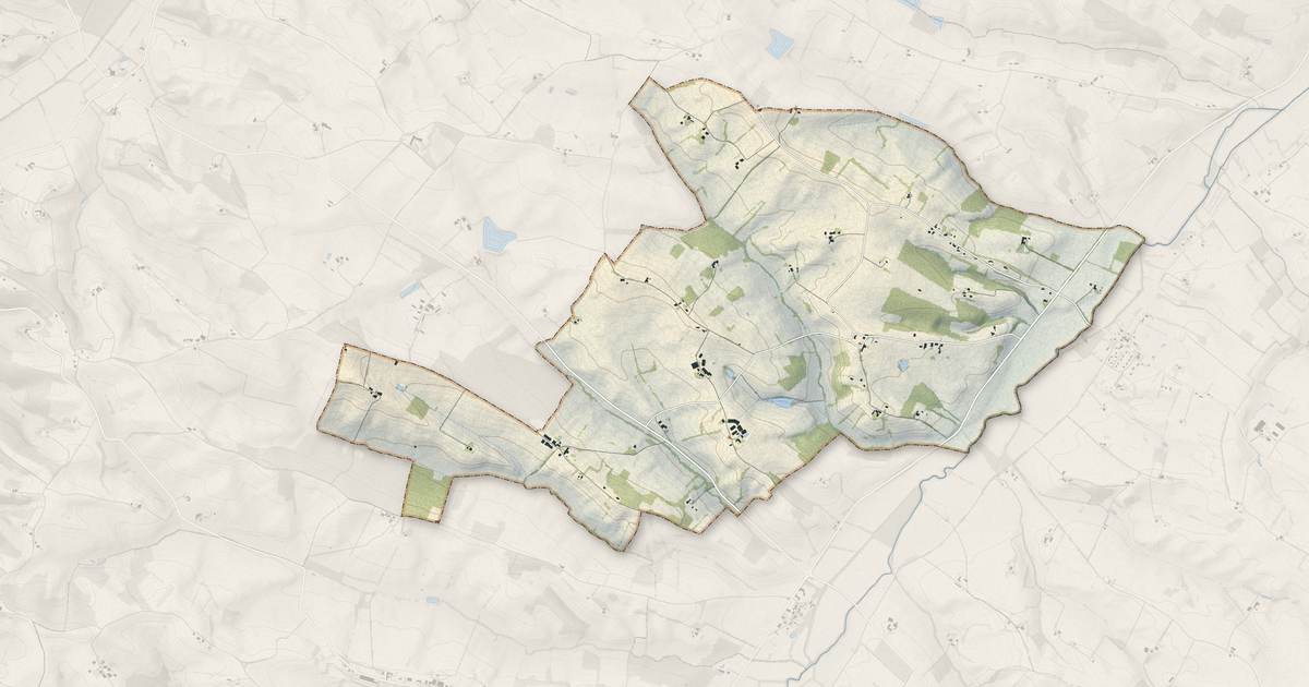 Portrait cartographique de Bédéchan : relief, eau, forêts, bâti et voies, calculés à partir des données de l'IGN
