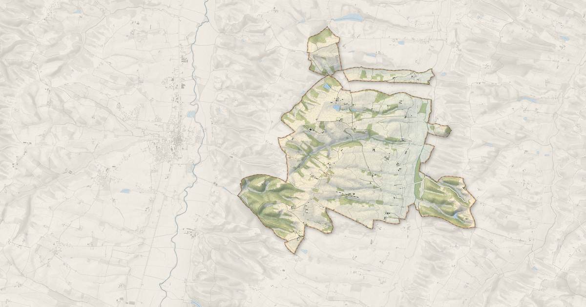 Portrait cartographique de Bellegarde : relief, eau, forêts, bâti et voies, calculés à partir des données de l'IGN