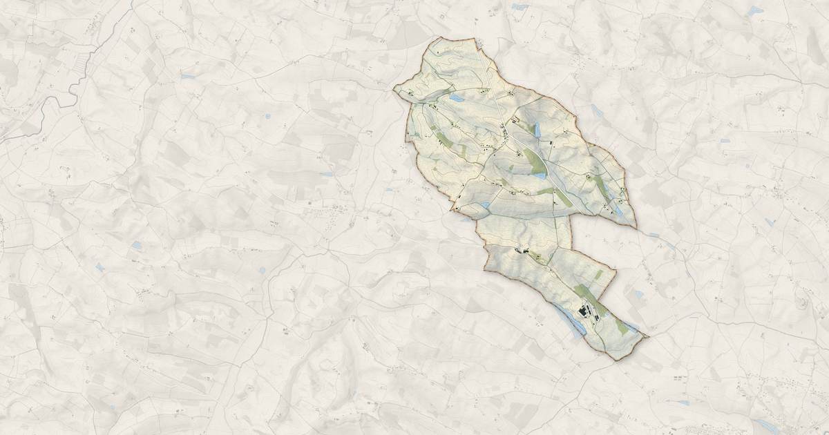Portrait cartographique de Bézéril : relief, eau, forêts, bâti et voies, calculés à partir des données de l'IGN
