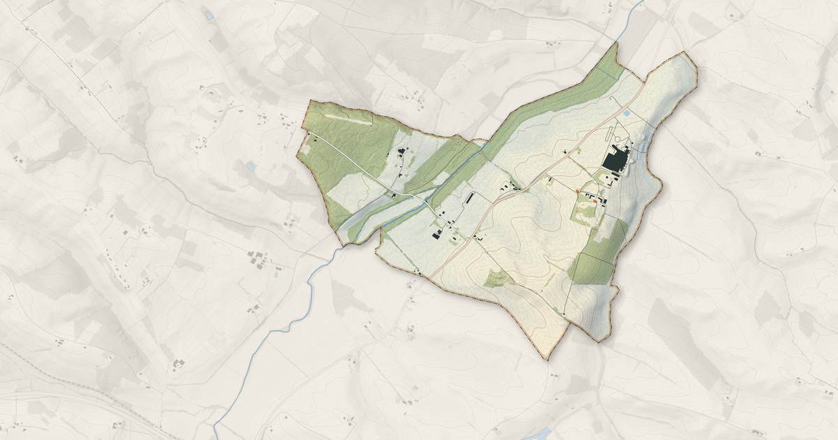 Portrait cartographique de Blanquefort : relief, eau, forêts, bâti et voies, calculés à partir des données de l'IGN