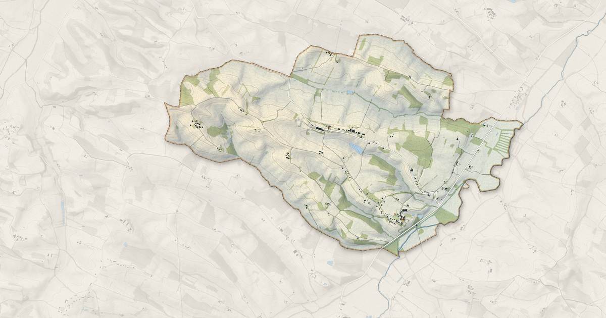 Portrait cartographique de Boulaur : relief, eau, forêts, bâti et voies, calculés à partir des données de l'IGN