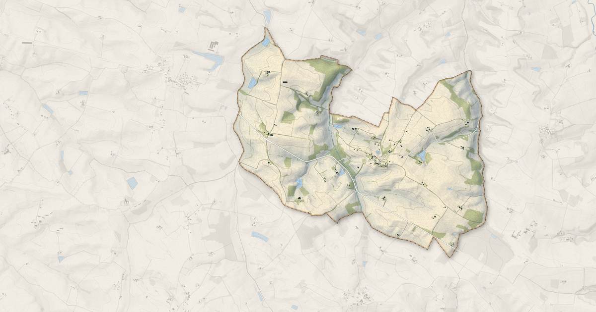 Portrait cartographique de Cadeilhan : relief, eau, forêts, bâti et voies, calculés à partir des données de l'IGN