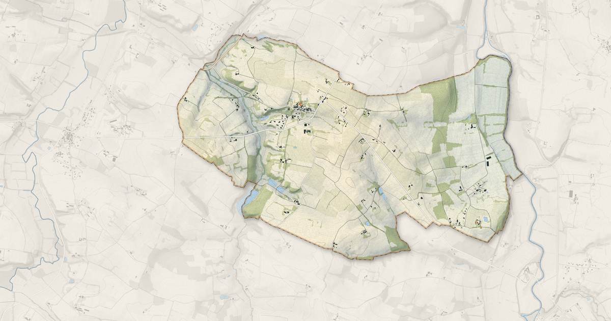 Portrait cartographique de Cassaigne : relief, eau, forêts, bâti et voies, calculés à partir des données de l'IGN