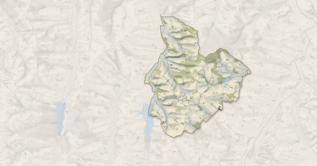 Portrait cartographique de Castelnau-d'Anglès : relief, eau, forêts, bâti et voies, calculés à partir des données de l'IGN