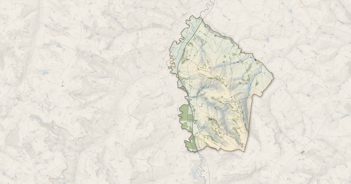 Portrait cartographique de Castéra-Lectourois : relief, eau, forêts, bâti et voies, calculés à partir des données de l'IGN