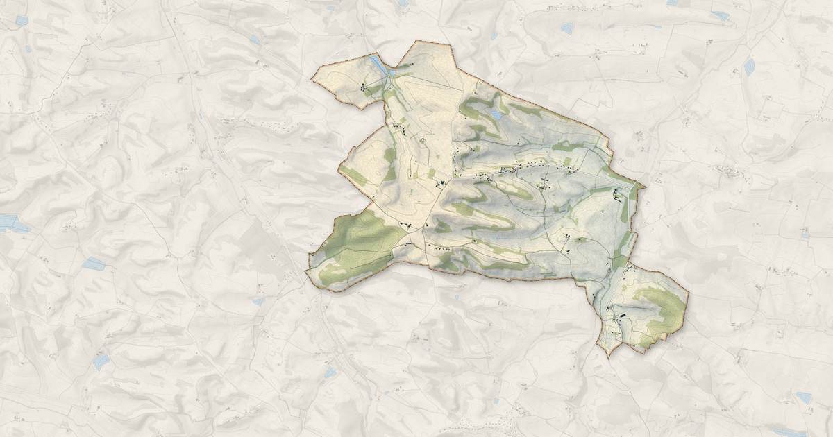 Portrait cartographique de Castillon-Massas : relief, eau, forêts, bâti et voies, calculés à partir des données de l'IGN