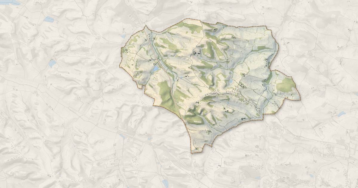 Portrait cartographique de Castin : relief, eau, forêts, bâti et voies, calculés à partir des données de l'IGN