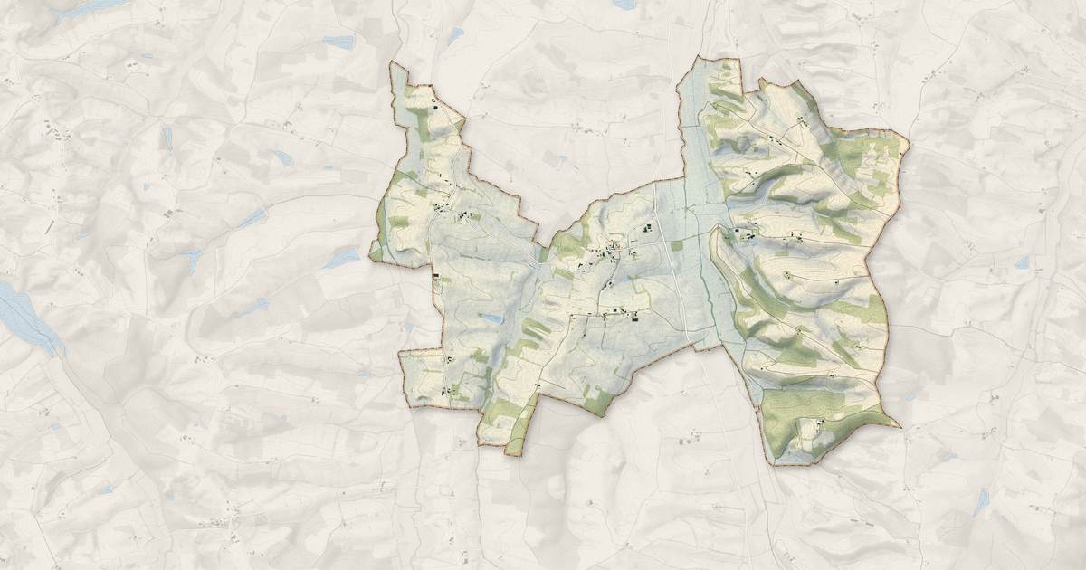 Portrait cartographique de Cazaux-d'Anglès : relief, eau, forêts, bâti et voies, calculés à partir des données de l'IGN