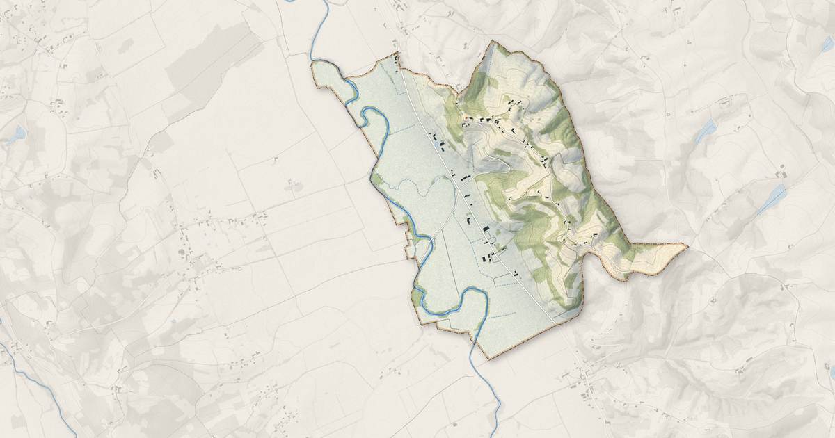 Portrait cartographique de Cazaux-Villecomtal : relief, eau, forêts, bâti et voies, calculés à partir des données de l'IGN