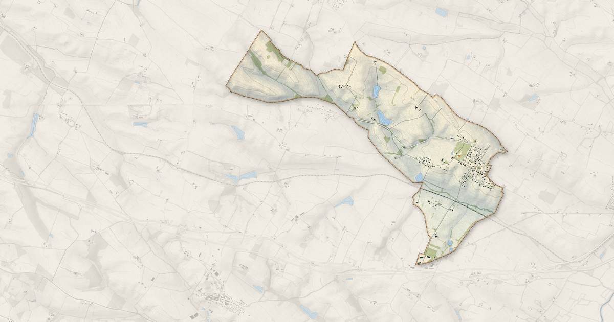 Portrait cartographique de Clermont-Savès : relief, eau, forêts, bâti et voies, calculés à partir des données de l'IGN