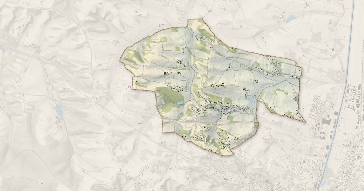Portrait cartographique de Duran : relief, eau, forêts, bâti et voies, calculés à partir des données de l'IGN