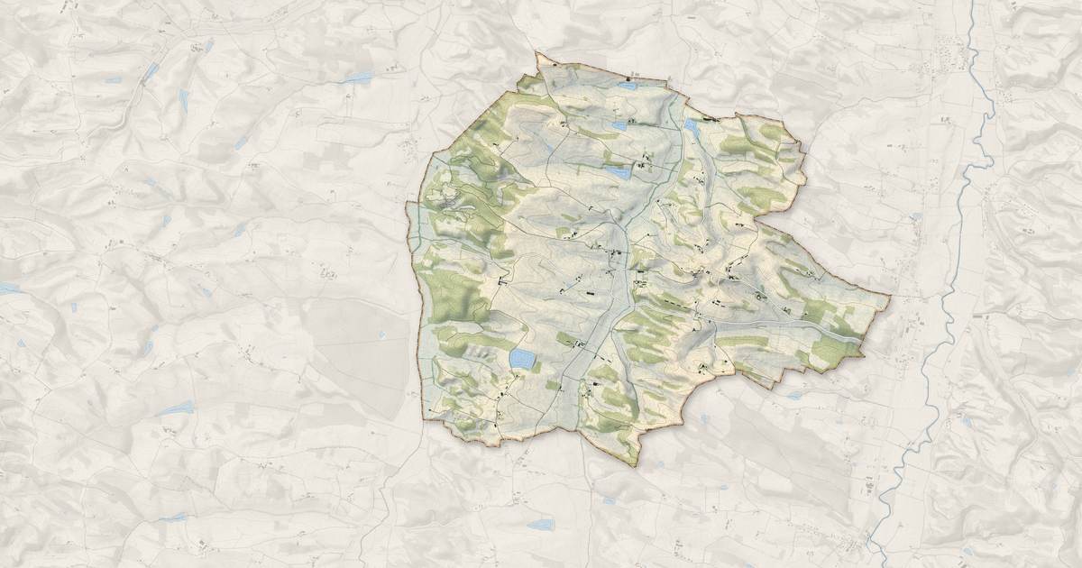 Portrait cartographique de Durban : relief, eau, forêts, bâti et voies, calculés à partir des données de l'IGN