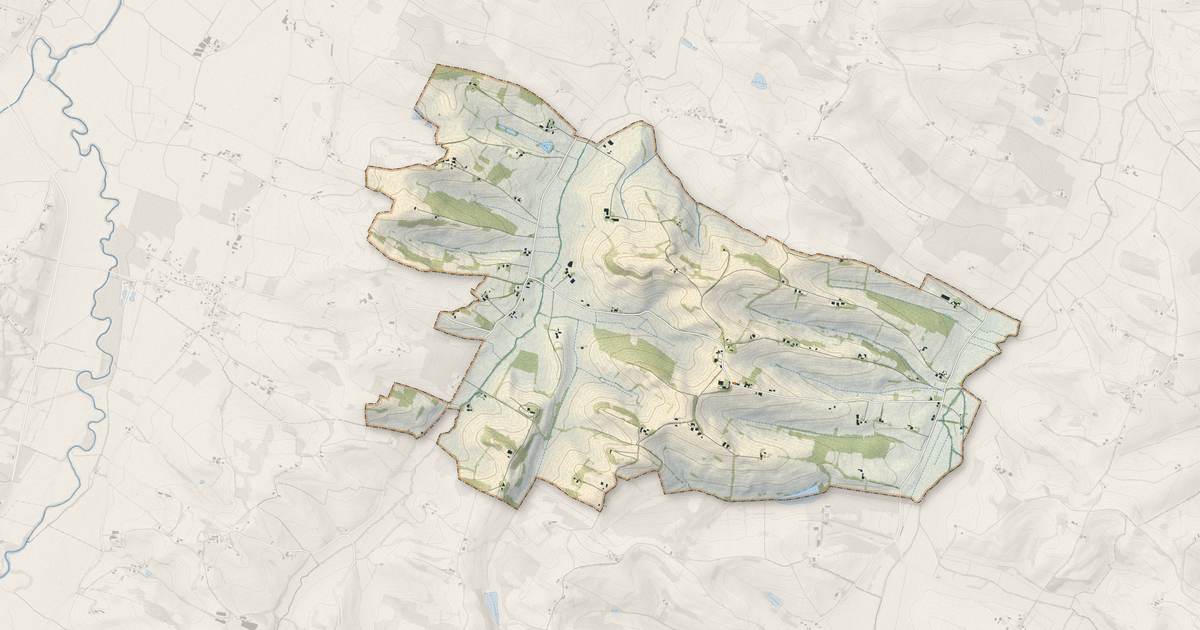 Portrait cartographique de Garravet : relief, eau, forêts, bâti et voies, calculés à partir des données de l'IGN