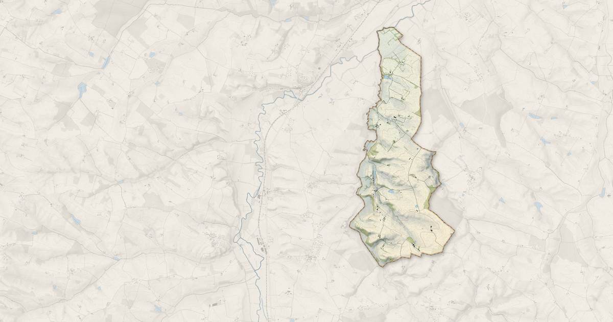Portrait cartographique de Gavarret-sur-Aulouste : relief, eau, forêts, bâti et voies, calculés à partir des données de l'IGN