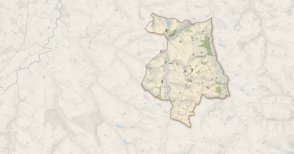 Portrait cartographique de Goutz : relief, eau, forêts, bâti et voies, calculés à partir des données de l'IGN