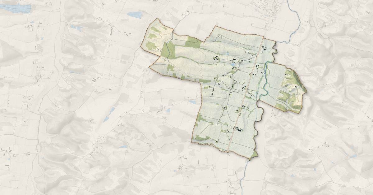 Portrait cartographique de Labarthe : relief, eau, forêts, bâti et voies, calculés à partir des données de l'IGN