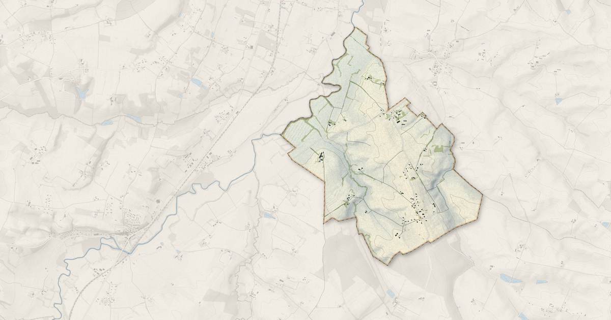 Portrait cartographique de Lalanne : relief, eau, forêts, bâti et voies, calculés à partir des données de l'IGN