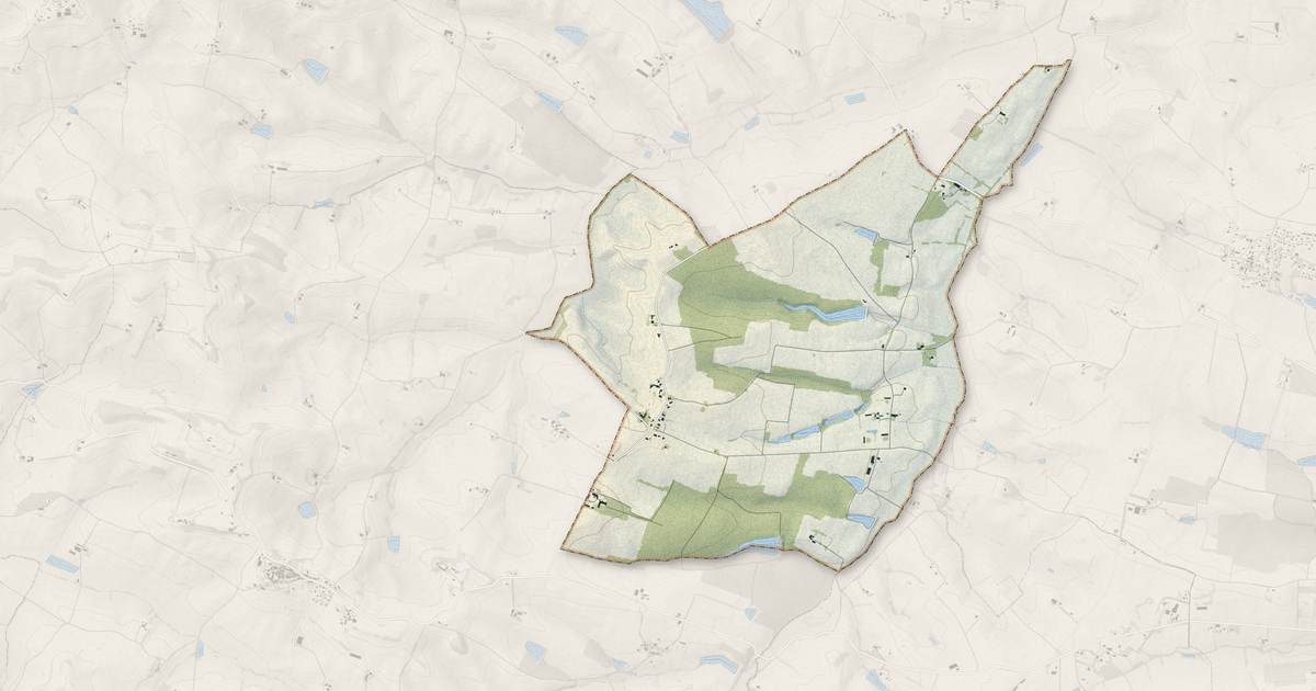 Portrait cartographique de Lamothe-Goas : relief, eau, forêts, bâti et voies, calculés à partir des données de l'IGN