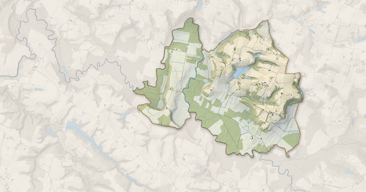 Portrait cartographique de Lannemaignan : relief, eau, forêts, bâti et voies, calculés à partir des données de l'IGN