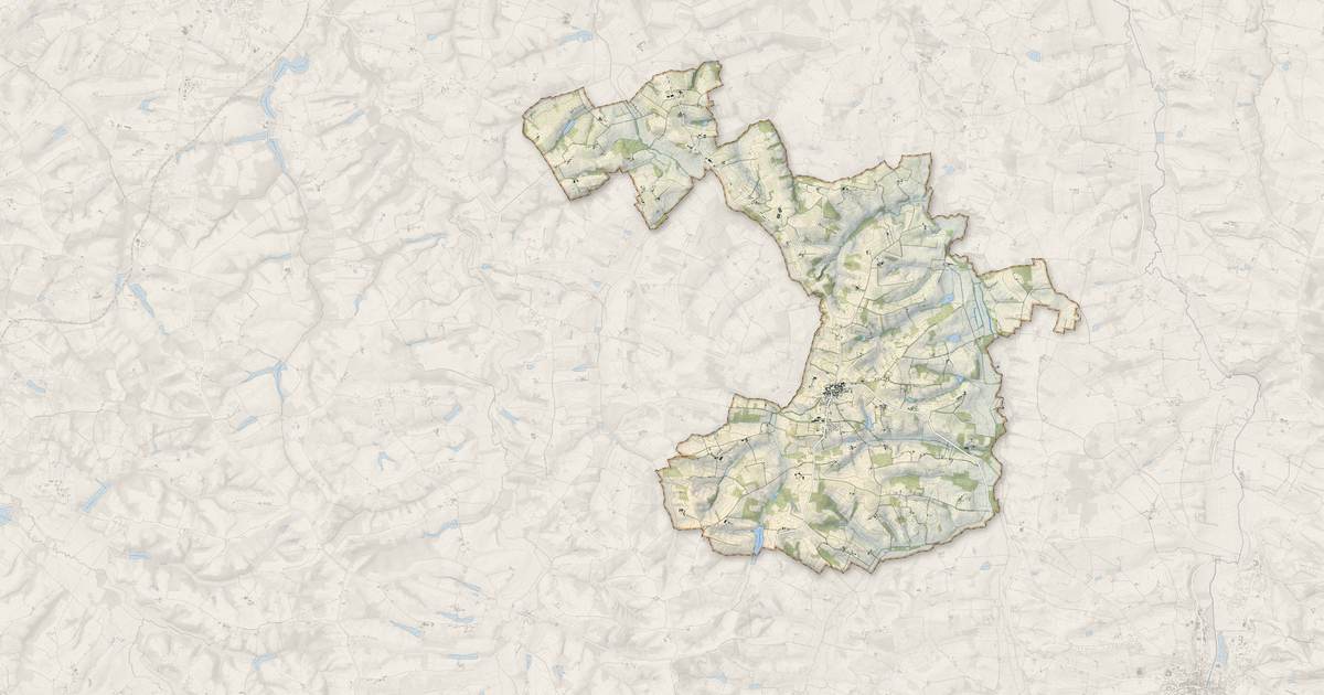 Portrait cartographique de Lannepax : relief, eau, forêts, bâti et voies, calculés à partir des données de l'IGN