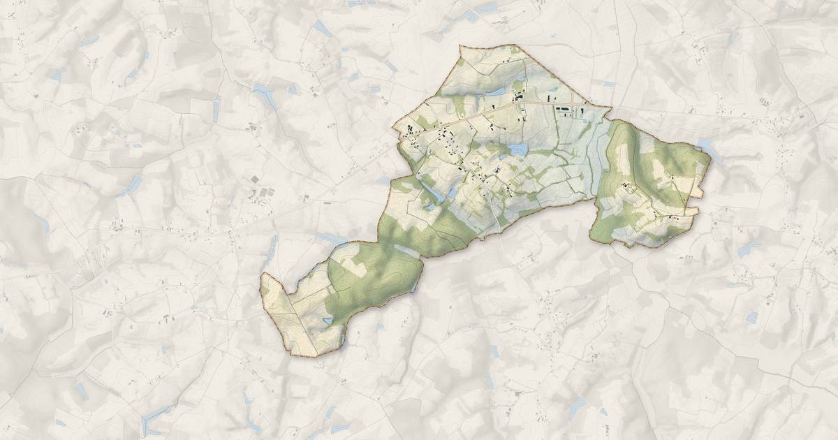 Portrait cartographique de Lanne-Soubiran : relief, eau, forêts, bâti et voies, calculés à partir des données de l'IGN