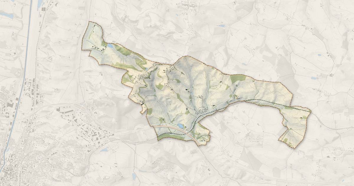 Portrait cartographique de Leboulin : relief, eau, forêts, bâti et voies, calculés à partir des données de l'IGN