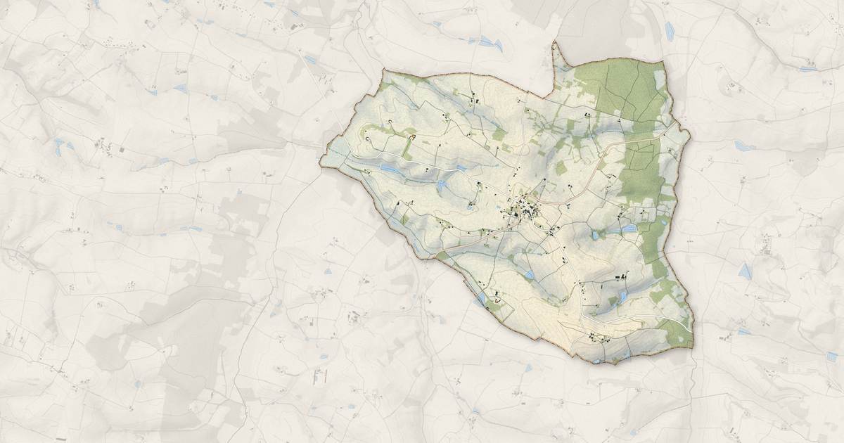 Portrait cartographique de Ligardes : relief, eau, forêts, bâti et voies, calculés à partir des données de l'IGN
