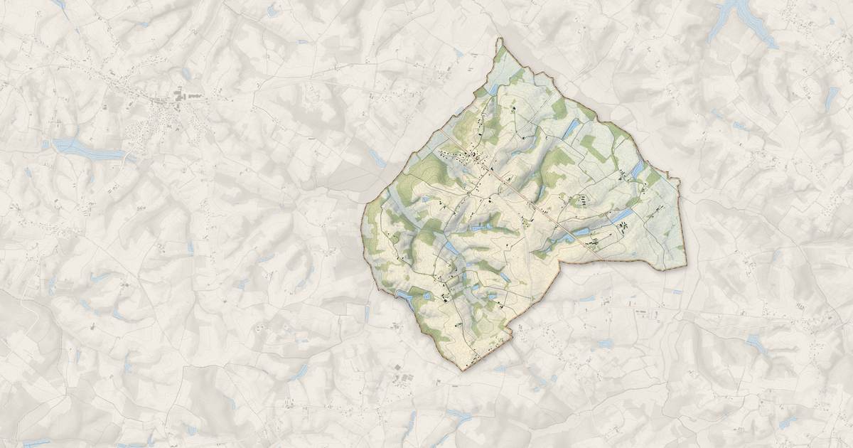 Portrait cartographique de Magnan : relief, eau, forêts, bâti et voies, calculés à partir des données de l'IGN