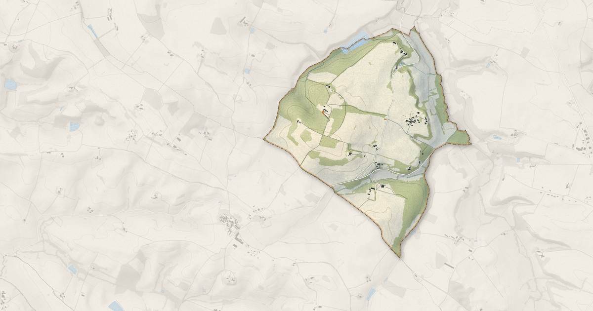 Portrait cartographique de Magnas : relief, eau, forêts, bâti et voies, calculés à partir des données de l'IGN