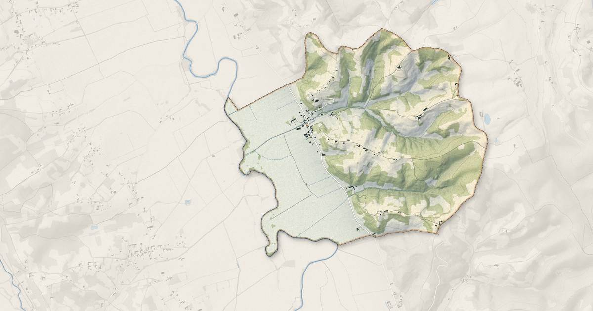 Portrait cartographique de Malabat : relief, eau, forêts, bâti et voies, calculés à partir des données de l'IGN