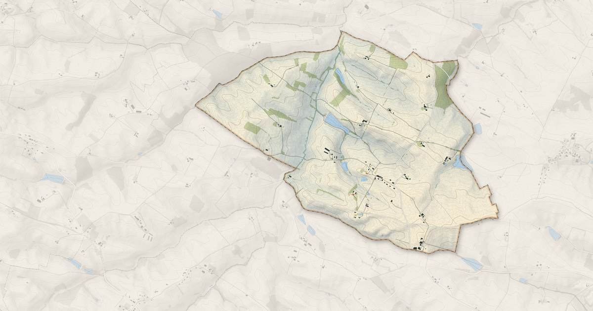 Portrait cartographique de Mansempuy : relief, eau, forêts, bâti et voies, calculés à partir des données de l'IGN