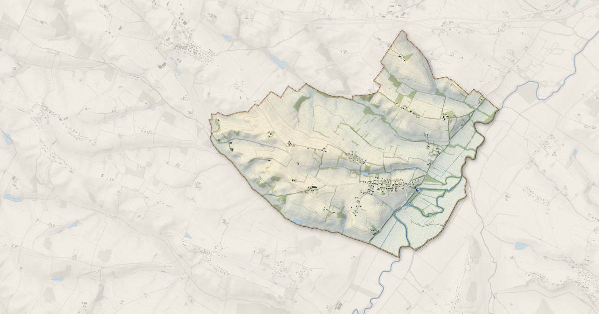 Portrait cartographique de Marestaing : relief, eau, forêts, bâti et voies, calculés à partir des données de l'IGN