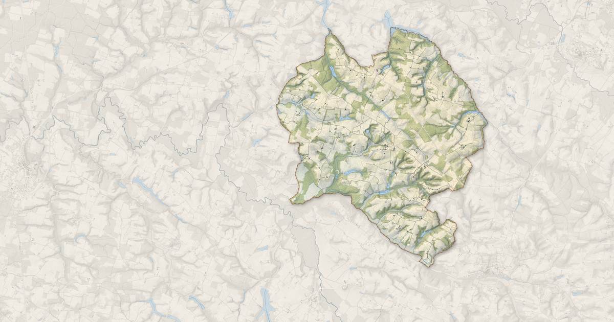 Portrait cartographique de Mauléon-d'Armagnac : relief, eau, forêts, bâti et voies, calculés à partir des données de l'IGN