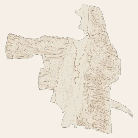 Mirande : courbes de niveau