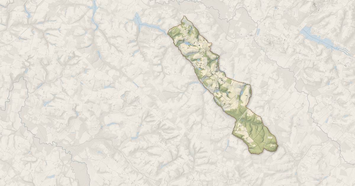 Portrait cartographique de Monclar : relief, eau, forêts, bâti et voies, calculés à partir des données de l'IGN