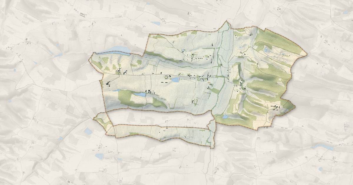 Portrait cartographique de Moncorneil-Grazan : relief, eau, forêts, bâti et voies, calculés à partir des données de l'IGN