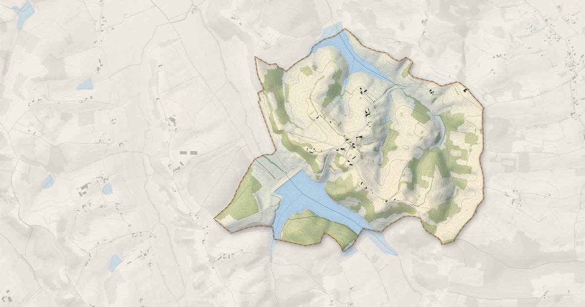 Portrait cartographique de Monpardiac : relief, eau, forêts, bâti et voies, calculés à partir des données de l'IGN