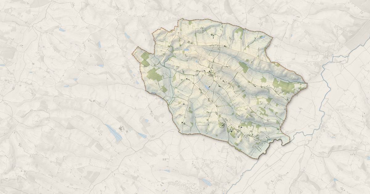 Portrait cartographique de Noilhan : relief, eau, forêts, bâti et voies, calculés à partir des données de l'IGN