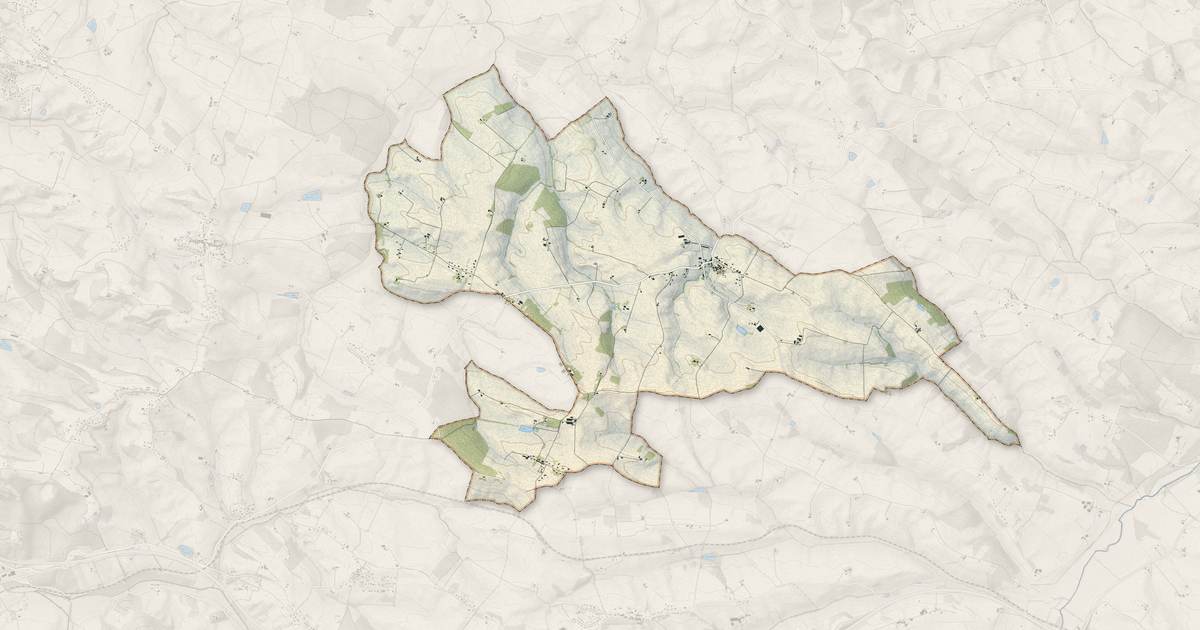 Portrait cartographique de Nougaroulet : relief, eau, forêts, bâti et voies, calculés à partir des données de l'IGN
