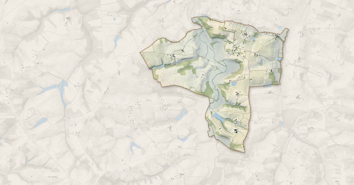 Portrait cartographique de Noulens : relief, eau, forêts, bâti et voies, calculés à partir des données de l'IGN