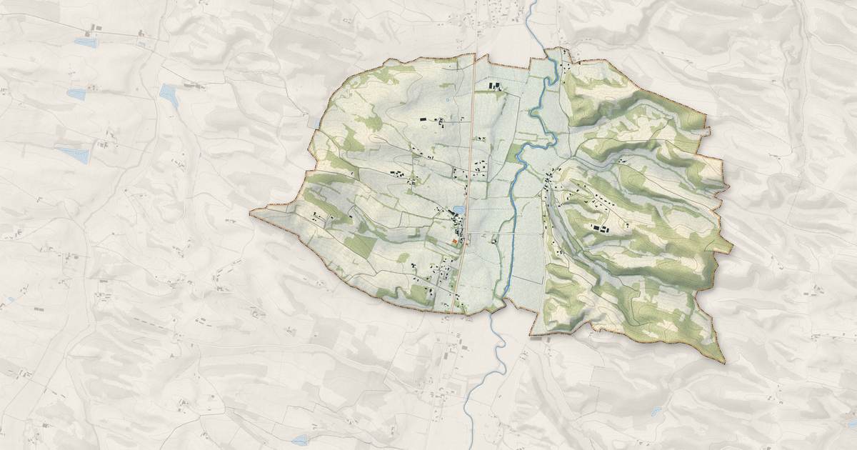 Portrait cartographique de Orbessan : relief, eau, forêts, bâti et voies, calculés à partir des données de l'IGN