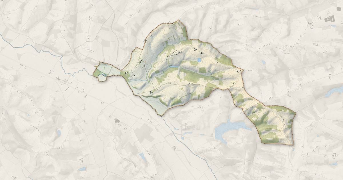 Portrait cartographique de Pallanne : relief, eau, forêts, bâti et voies, calculés à partir des données de l'IGN