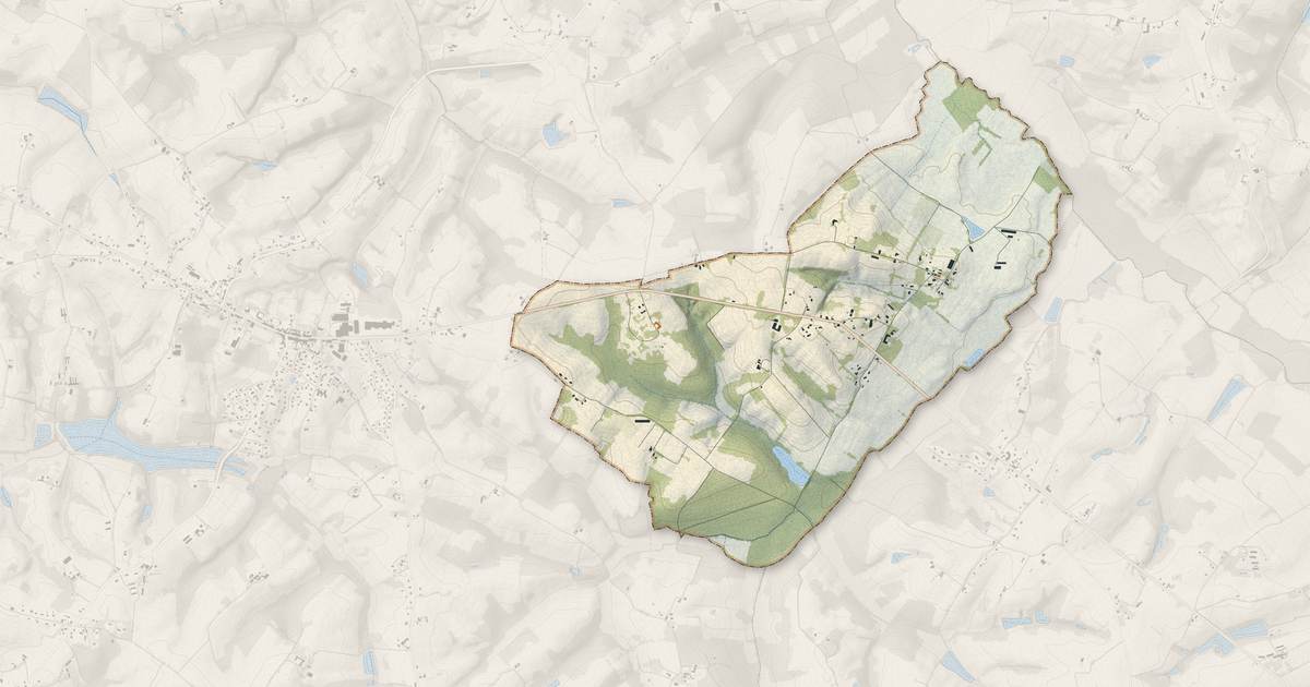 Portrait cartographique de Perchède : relief, eau, forêts, bâti et voies, calculés à partir des données de l'IGN