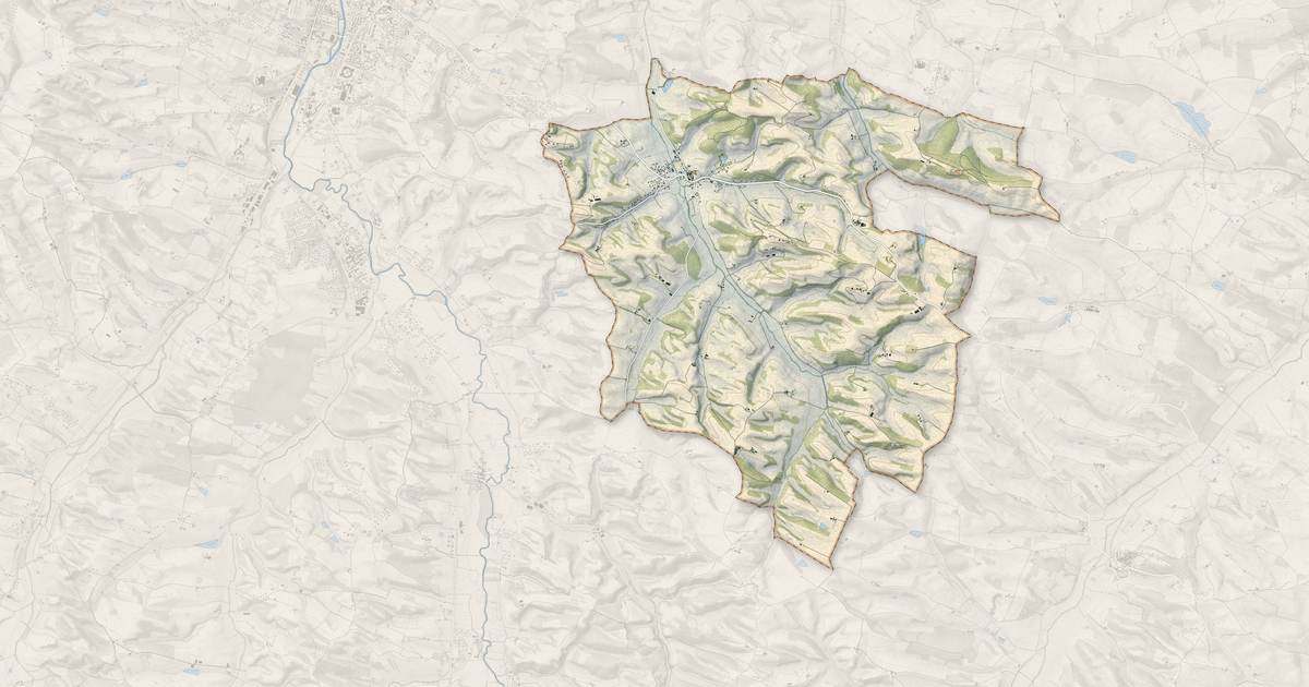 Portrait cartographique de Pessan : relief, eau, forêts, bâti et voies, calculés à partir des données de l'IGN
