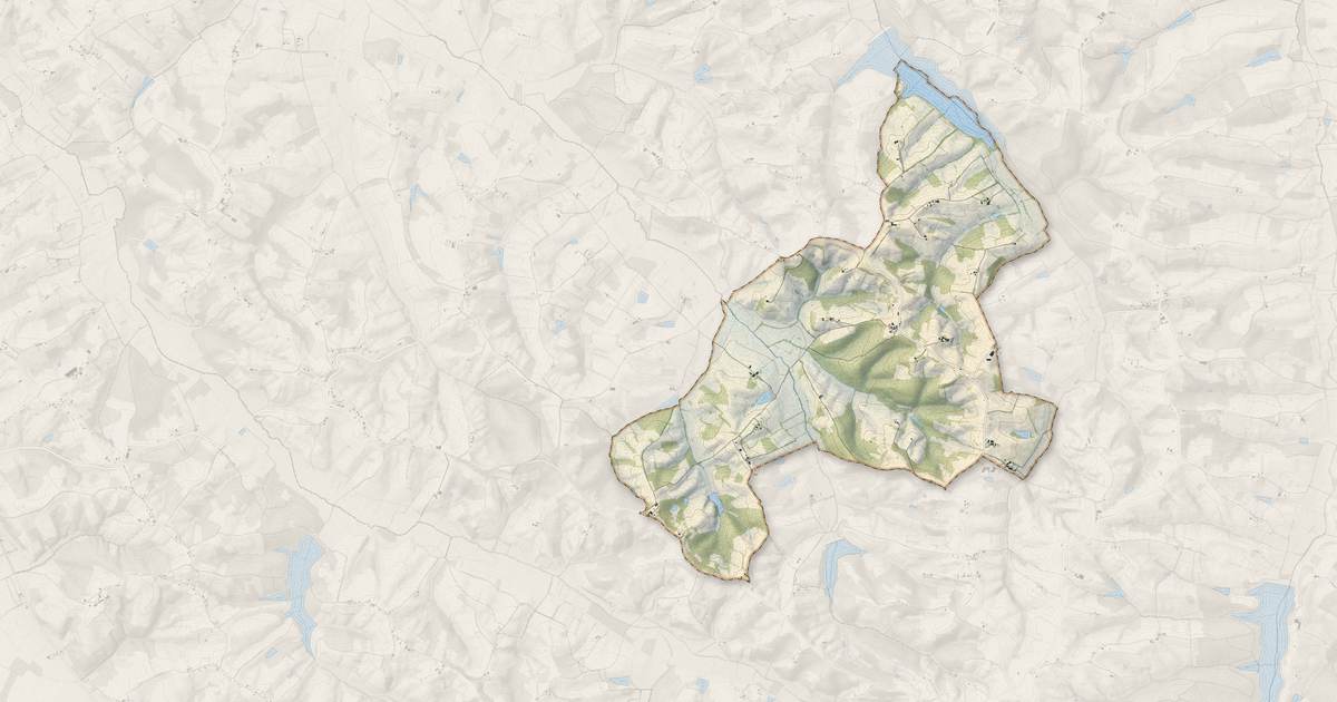 Portrait cartographique de Peyrusse-Vieille : relief, eau, forêts, bâti et voies, calculés à partir des données de l'IGN