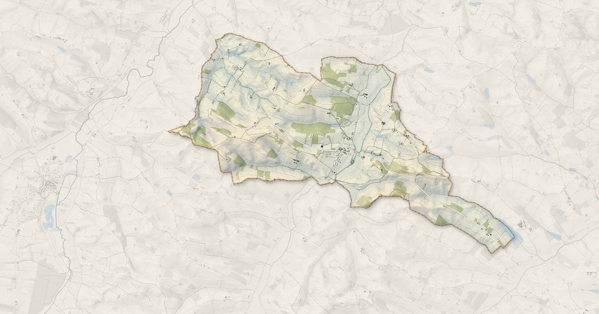 Portrait cartographique de Polastron : relief, eau, forêts, bâti et voies, calculés à partir des données de l'IGN