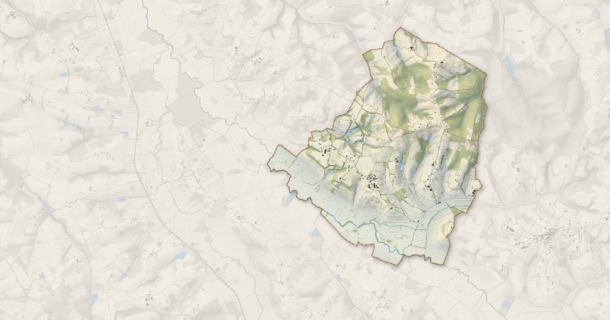 Portrait cartographique de Sabazan : relief, eau, forêts, bâti et voies, calculés à partir des données de l'IGN