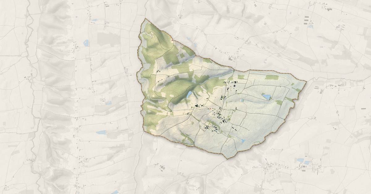 Portrait cartographique de Sadeillan : relief, eau, forêts, bâti et voies, calculés à partir des données de l'IGN